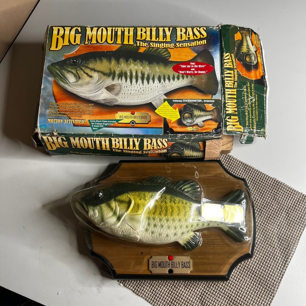 Vintage 1999 Gemmy Big Mouth Billy Bass Singing Sensation 36136 Untested In Box